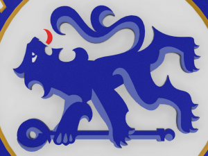 FC Chelsea Wall Emblem Model Cetak 3D