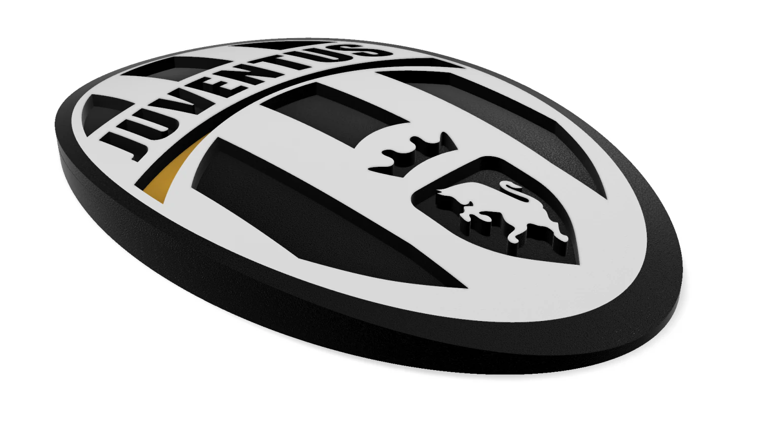 Juventus Turin Wall Emblem 3D Print Model .c4d .max .obj .3ds .fbx .stl .blend 