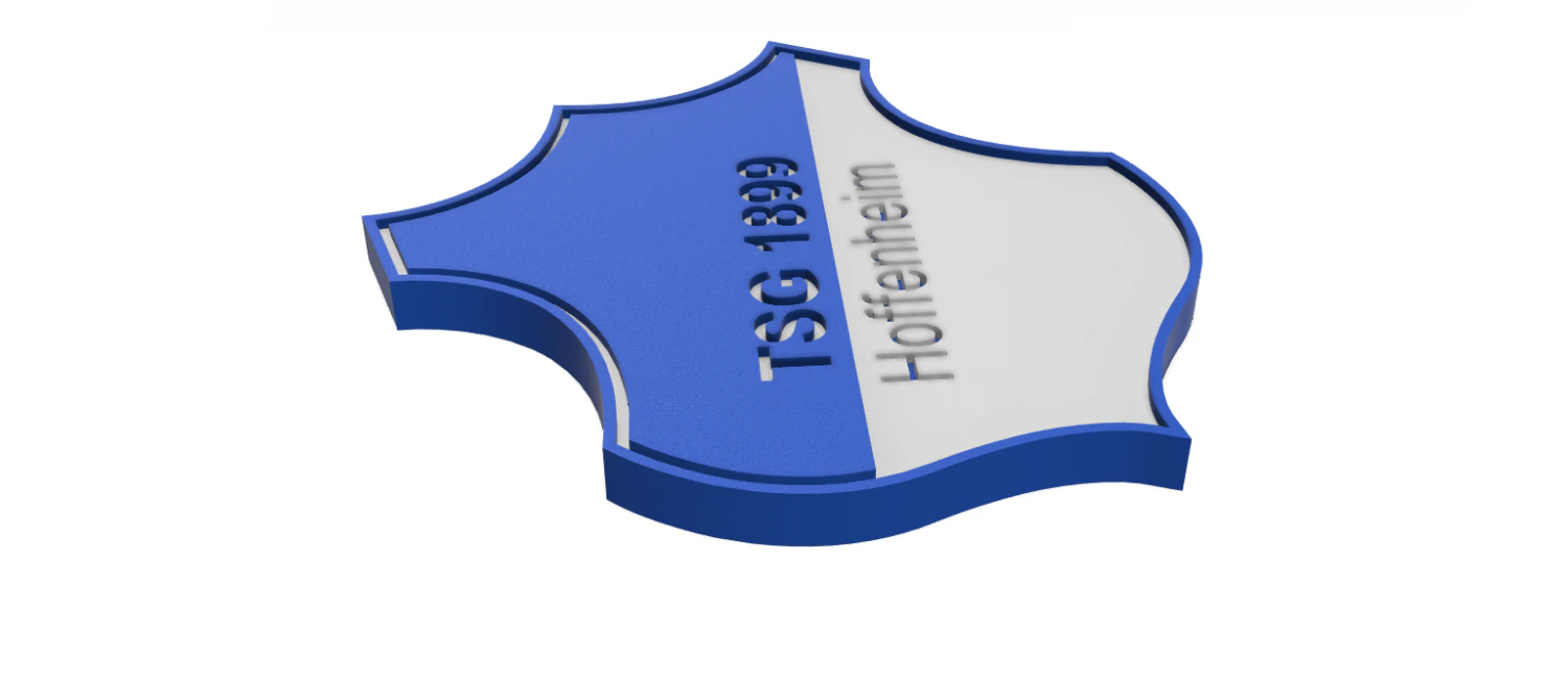 TSG Hoffenheim Wall Emblem 3D Print Model .c4d .max .obj .3ds .fbx .stl .blend 