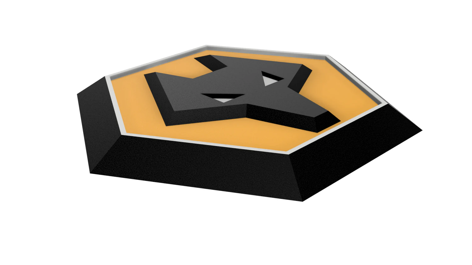 Wolverhampton Wanderers Wall Emblem 3D Print Model .c4d .max .obj .3ds .fbx .stl .blend 