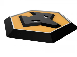 Emblema da muro dei Wolverhampton Wanderers Modello di stampa 3D