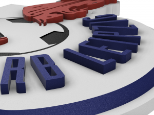 RB Leipzig Wall Emblem Model do druku 3D