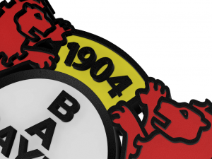 Bayer 04 Leverkusen Wall Emblem 3D प्रिंट मॉडल