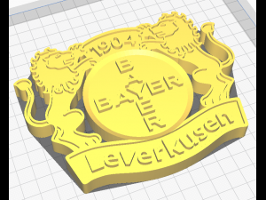Bayer 04 Leverkusen Wall Emblem 3D प्रिंट मॉडल