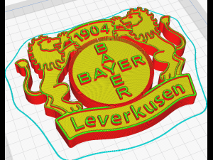 Bayer 04 Leverkusen Wall Emblem 3D प्रिंट मॉडल