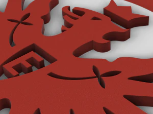 Eintracht Frankfurt Wall Emblem 3D Print Model
