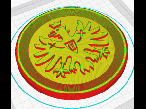 Eintracht Frankfurt Wall Emblem 3D Druckmodell