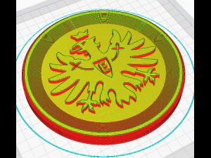 Eintracht Frankfurt Wall Emblem 3D Print Model