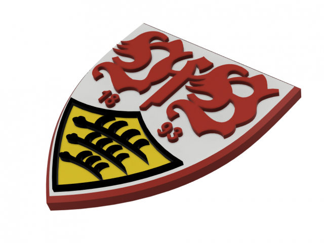 VFB Stuttgart Wall Emblem 3D 3DExport Signs and Print in Model Logos