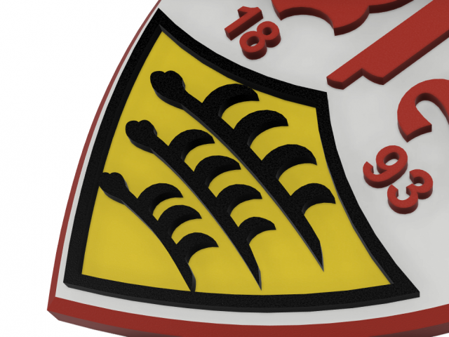 VFB Stuttgart Wall Emblem 3D Logos Model and Print Signs 3DExport in