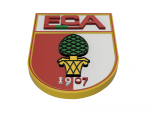 FC Augsburg Wall Emblem Model Cetak 3D