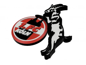 1 Stemma del muro dell'FC Köln Modello di stampa 3D