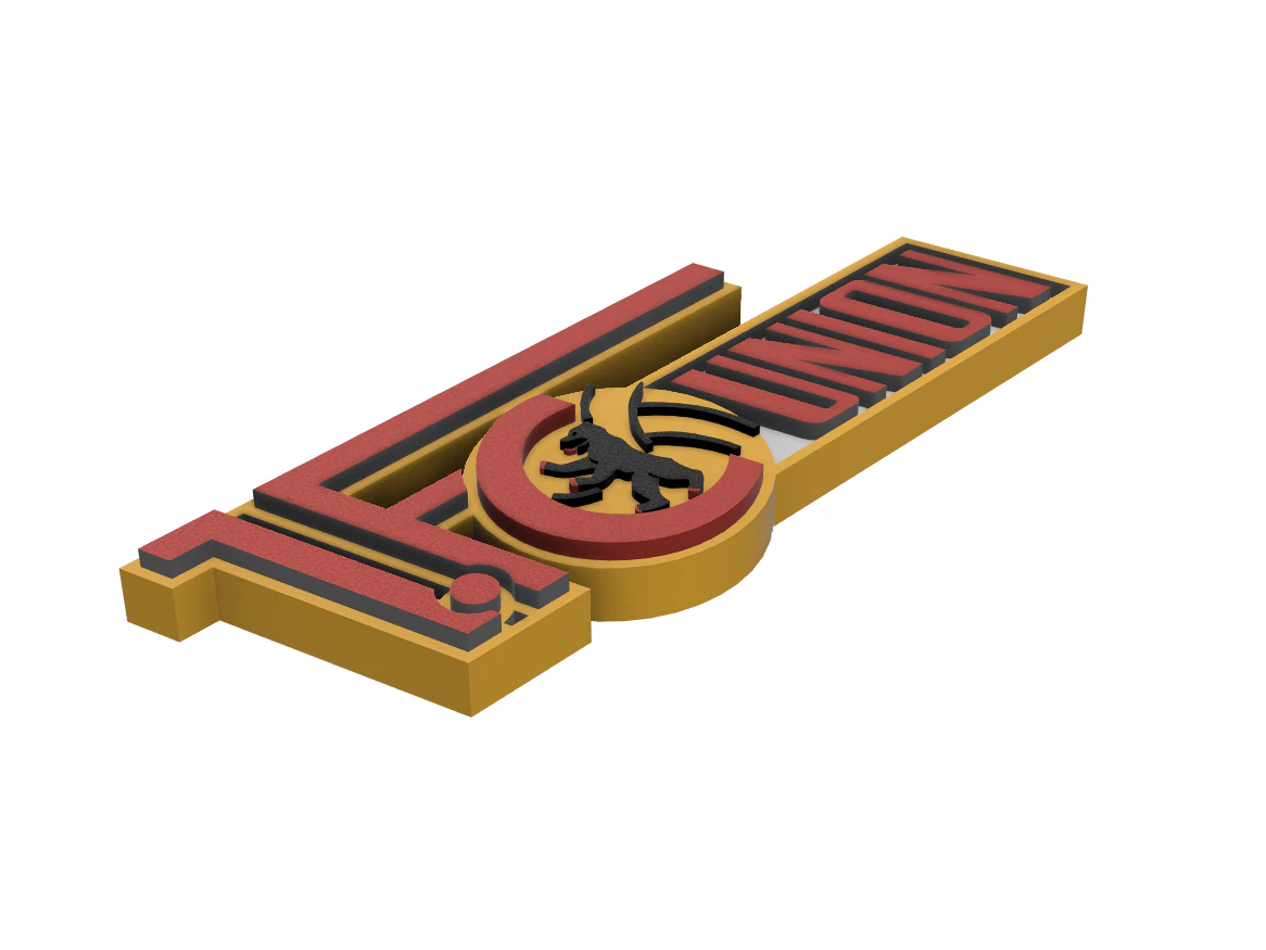 1 FC Union Berlin Wall Emblem 3D Print Model .c4d .max .obj .3ds .fbx .stl .blend 