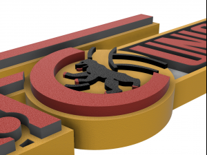 1 FC Union Berlin Wall Emblem 3D-printmodel