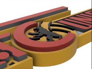 1 FC Union Berlin Wall Emblem 3D Print Model
