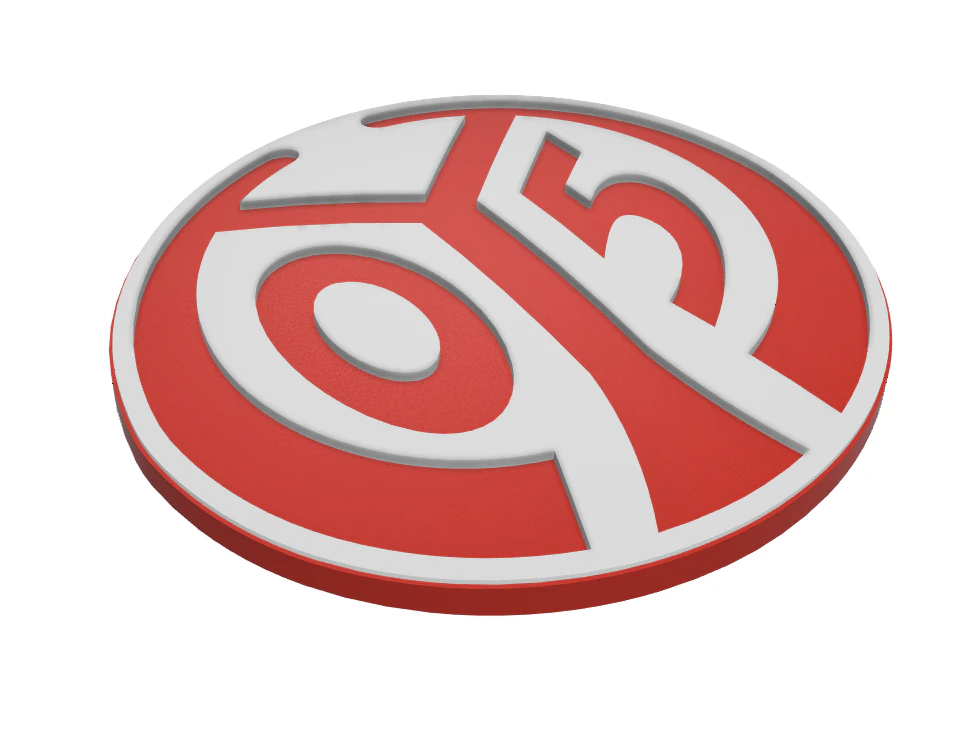 Mainz 05 Wall Emblem 3D Print Model .c4d .max .obj .3ds .fbx .stl .blend