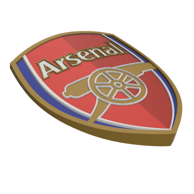 Arsenal FC Wall Emblem 3D Print Model .c4d .max .obj .3ds .fbx .lwo .lw .lws
