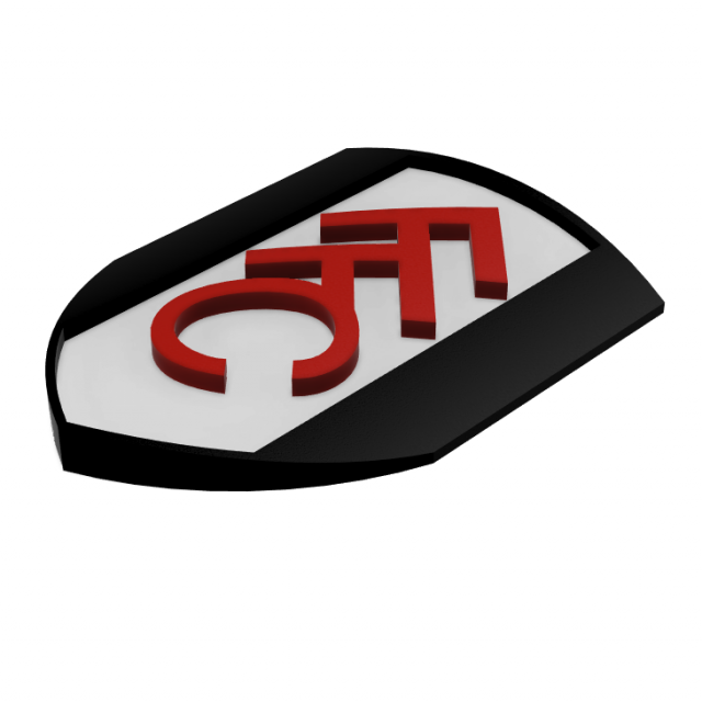 Fulham FC Wall Emblem Model Cetak 3D .c4d .max .obj .3ds .fbx .stl .blend 