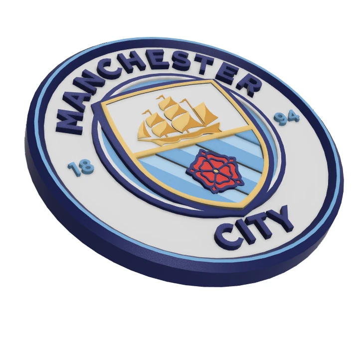 Manchester City FC Wall Emblem 3D Print Model .c4d .max .obj .3ds .fbx .stl .blend 