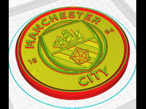 Manchester City FC Wall Emblem 3D Print Model