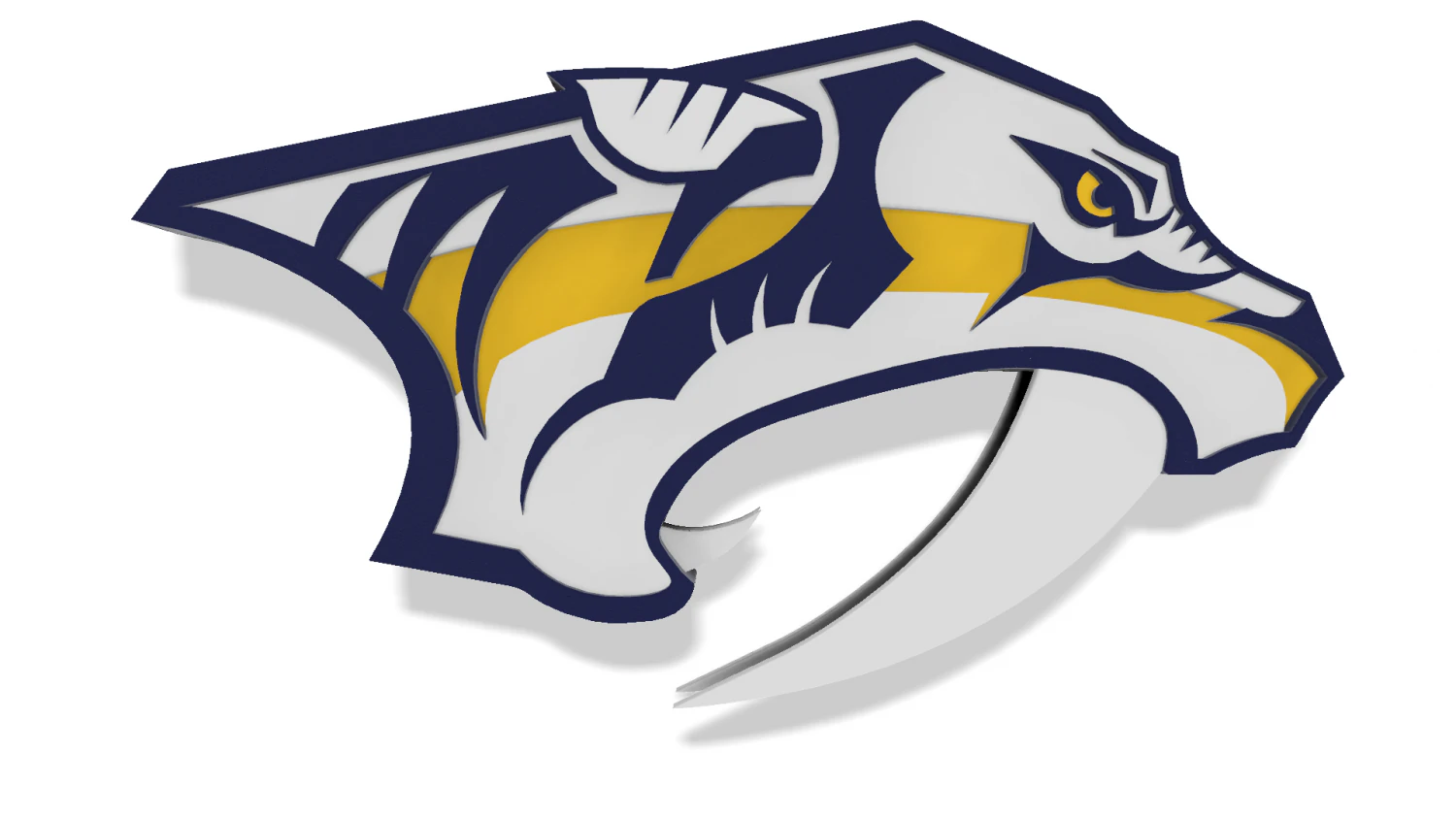 Nashville Predators Wall Emblem 3D Print Model .c4d .max .obj .3ds .fbx .stl .blend 