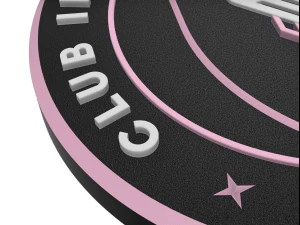 Inter Miami CF Wall Emblem 3D Print Model