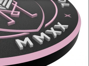 Inter Miami CF Wall Emblem 3D Print Model