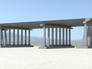 bridge concrete structures 3D Модель