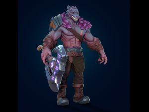werewolf wolf sword - for games 3Dモデル