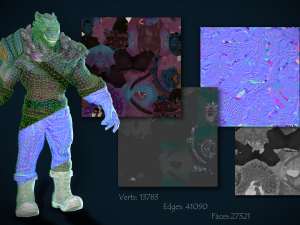 werewolf wolf sword - for games 3Dモデル