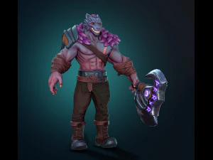 werewolf wolf sword - for games 3D Model
