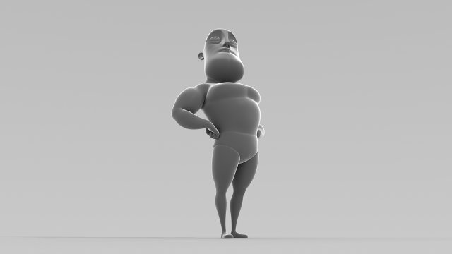 posemanherostl Model 3D .c4d .max .obj .3ds .fbx .stl .blend 