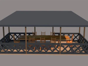 ガゼボ 3Dモデル