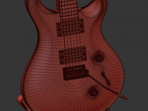 paul reed smith prs custom 24 guitar 3D 模型