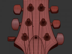 paul reed smith prs custom 24 guitar 3D 模型