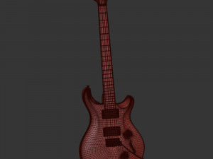 paul reed smith prs custom 24 guitar 3D 模型
