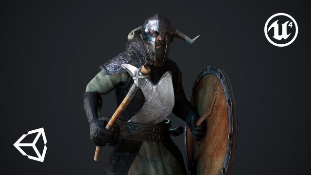viking hevding 3D 模型 .c4d .max .obj .3ds .fbx .stl .blend
