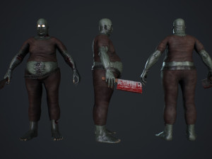 fat zombie 3D Model