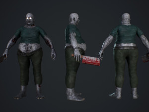 fat zombie 3D Model