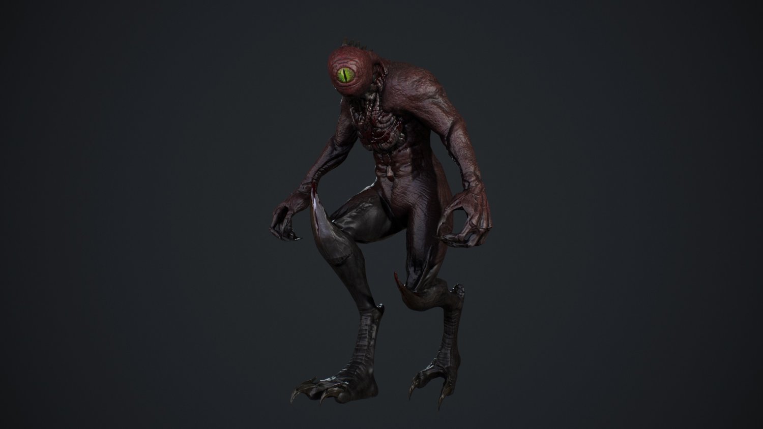 mutant 4 3D Model in Monster 3DExport