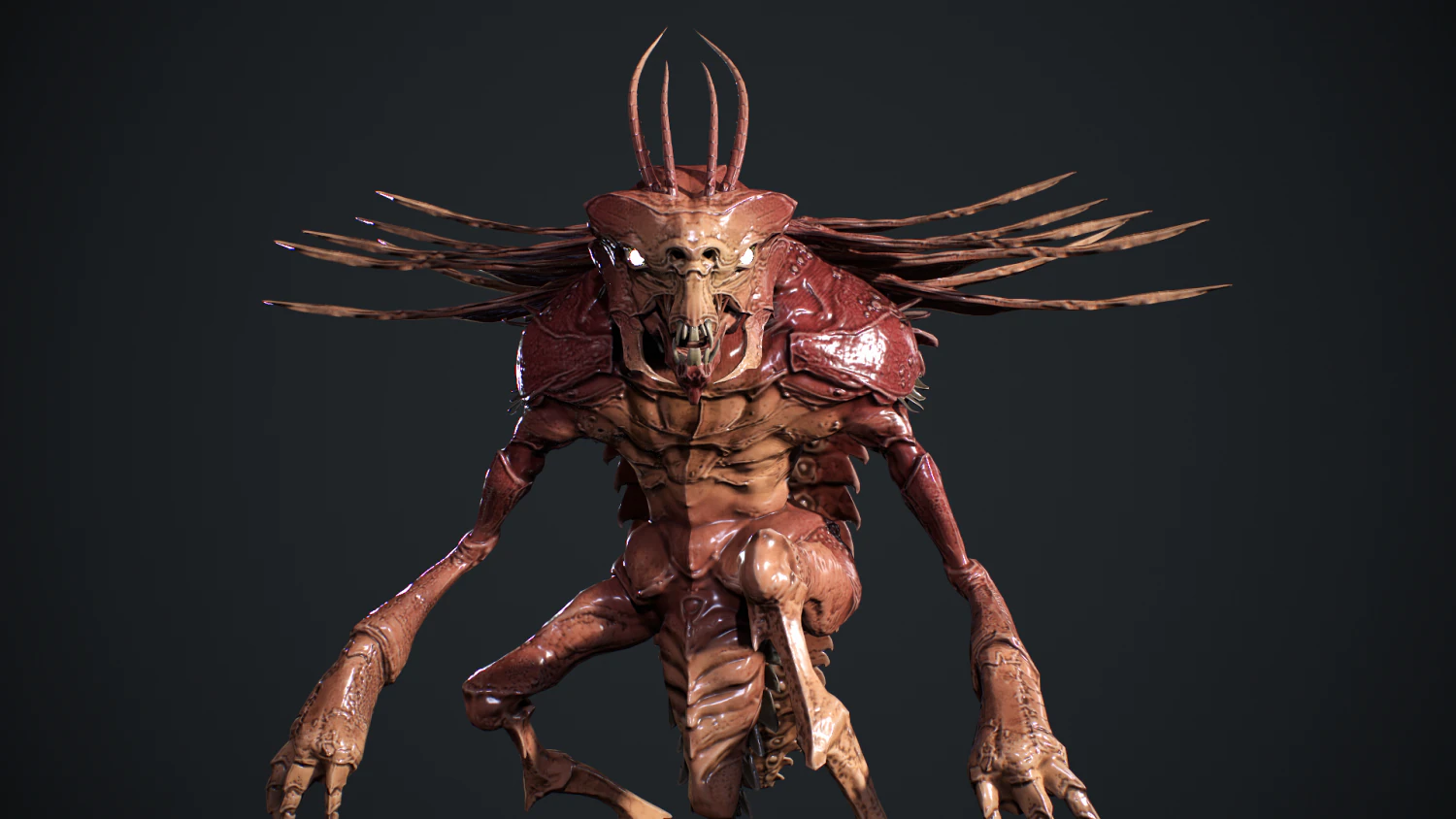 Bug Creature 2 3D Model .c4d .max .obj .3ds .fbx .stl .blend 