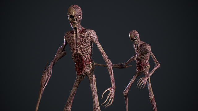 Evil Undead 2 3D Model .c4d .max .obj .3ds .fbx .stl .blend 