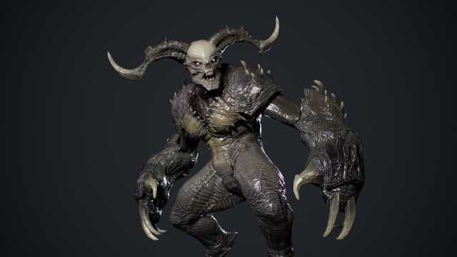 High Demon 2 3D 模型 .c4d .max .obj .3ds .fbx .stl .blend