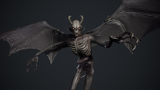 Night Demon 2 3D Модель .c4d .max .obj .3ds .fbx .stl .blend 