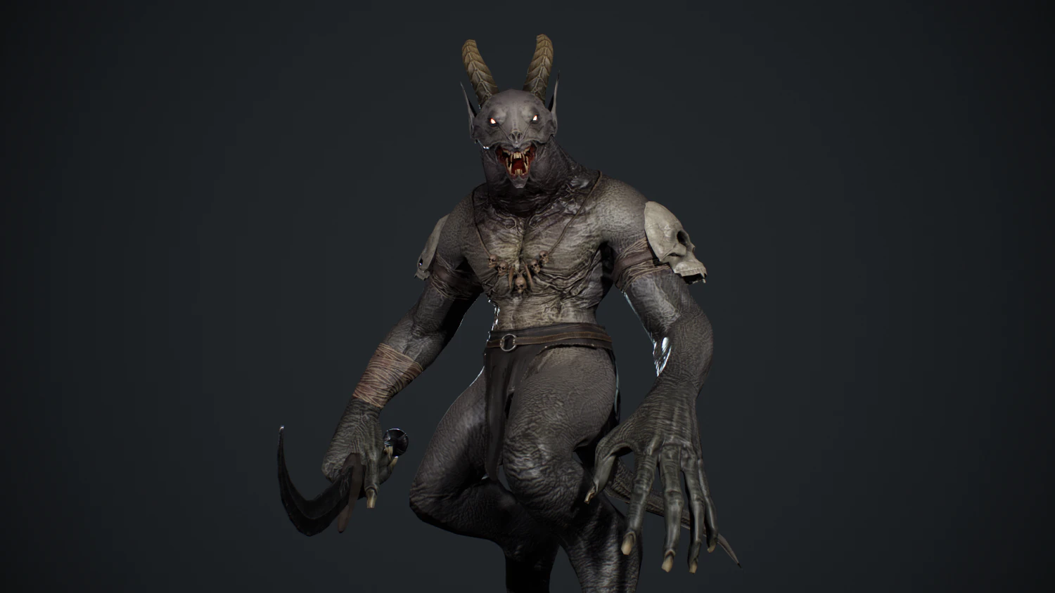 Demon Character 8 3D Model .c4d .max .obj .3ds .fbx .stl .blend