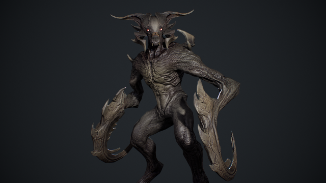 Demon Character 9 3D Model .c4d .max .obj .3ds .fbx .stl .blend 