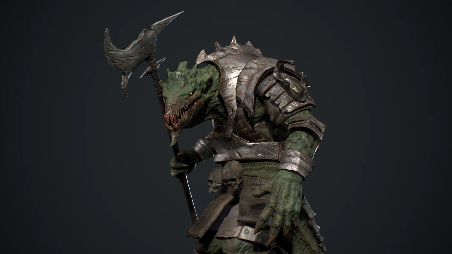 Dragon Warrior 3D Model .c4d .max .obj .3ds .fbx .stl .blend 
