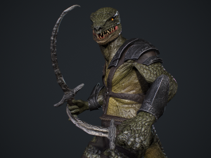 Lizardman Rogue 3D Model