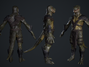 Lizardman Rogue Model 3D