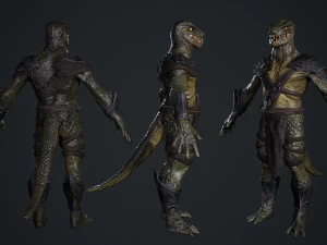 Lizardman Rogue 3D Model